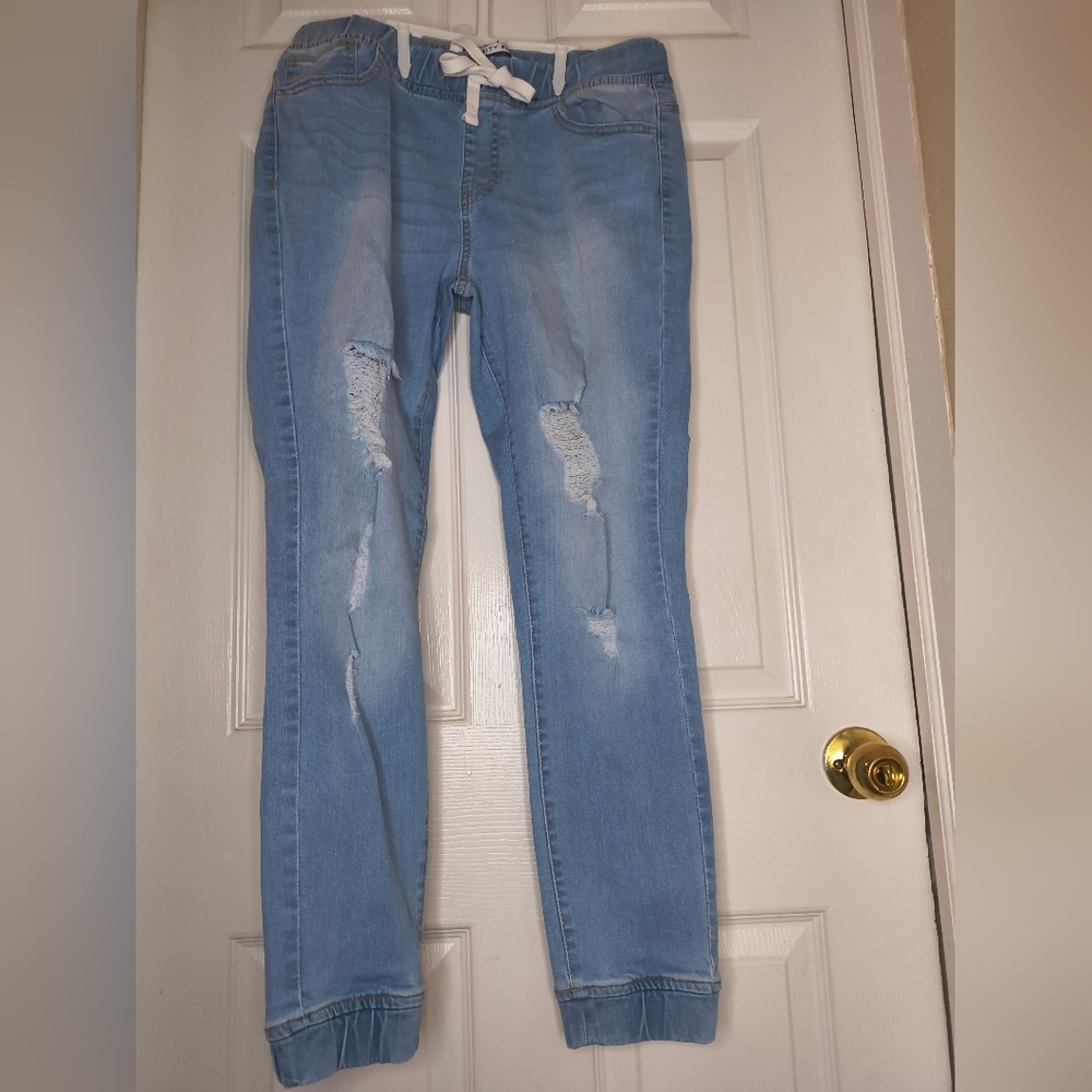 Light Blue Distressed Women Jeans